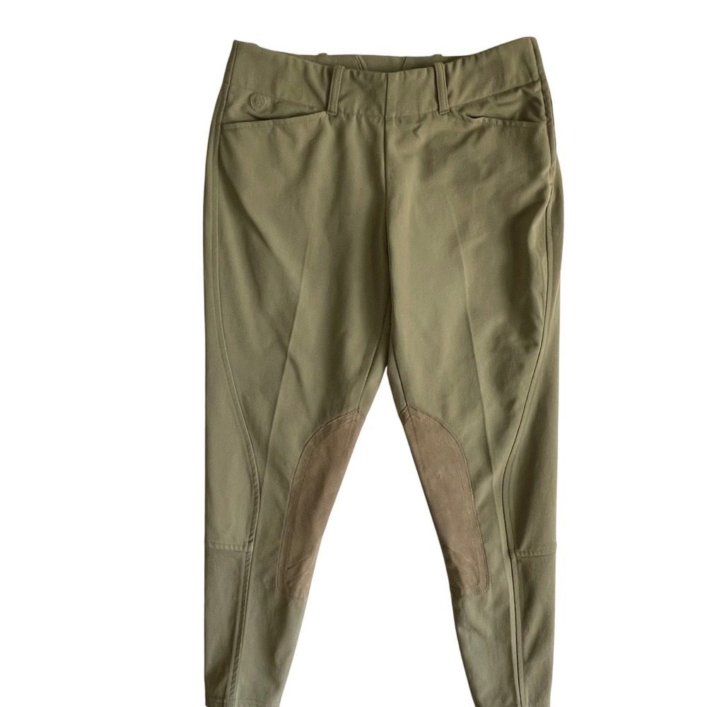 Ariat Pro Series Womens Riding Pants 26R Equestrian Beige Knee Patch Breeches‎